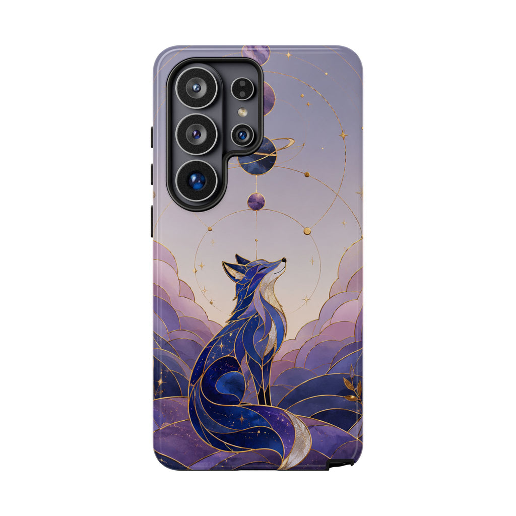 Celestial Fox Samsung Galaxy Phone Case | Moon Fox Phone Case