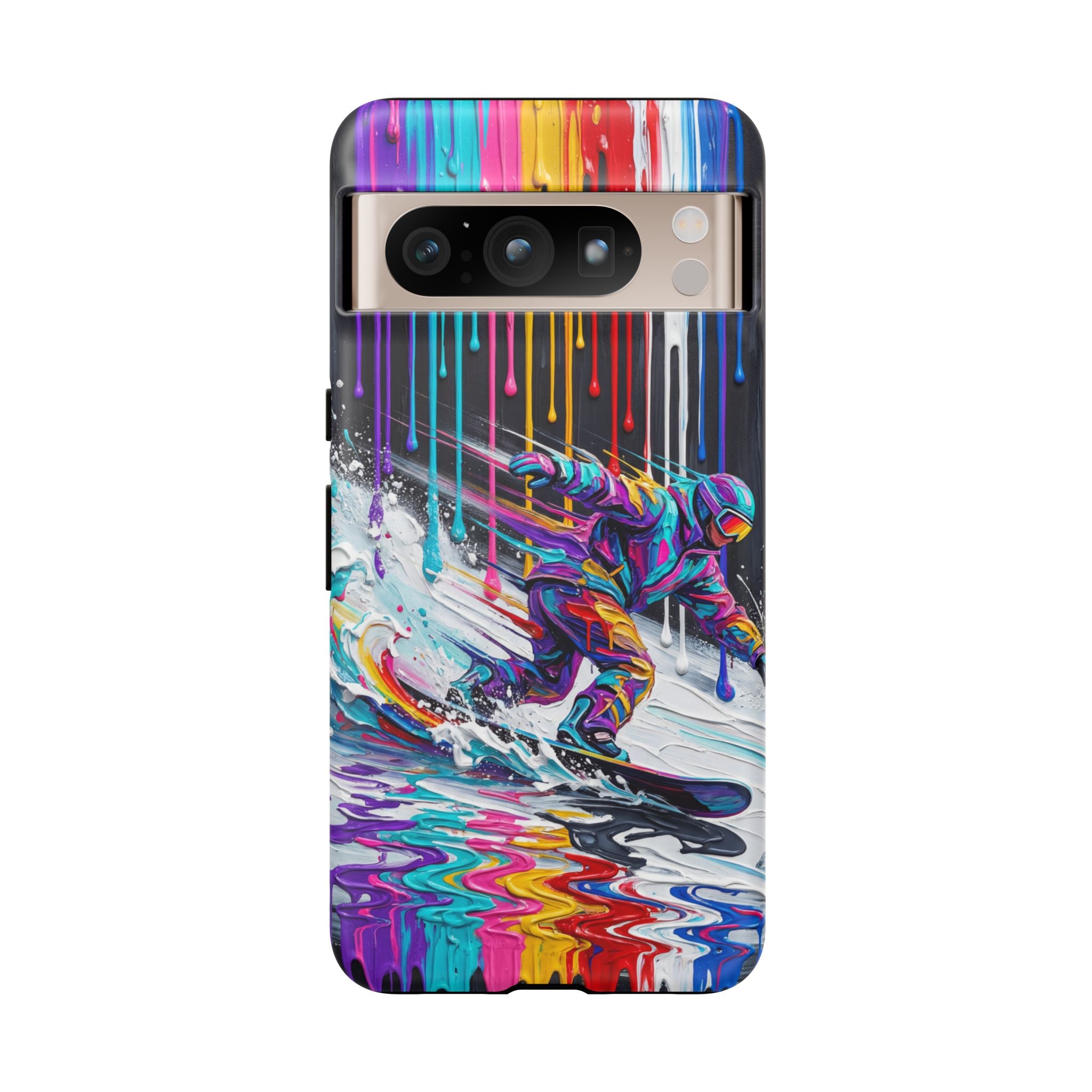 Colourful Snowboarder Art Google Pixel Phone Case