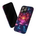 Neon Tunnel Tough iPhone Case — Retro Futuristic Galaxy Design