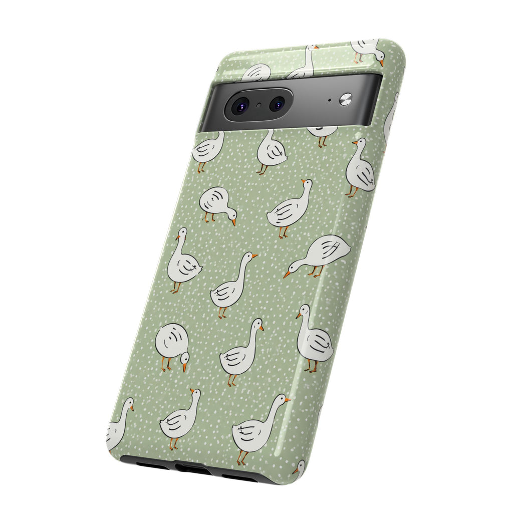 Goose Google Pixel Phone Case | Cute White Goose Pattern Cover
