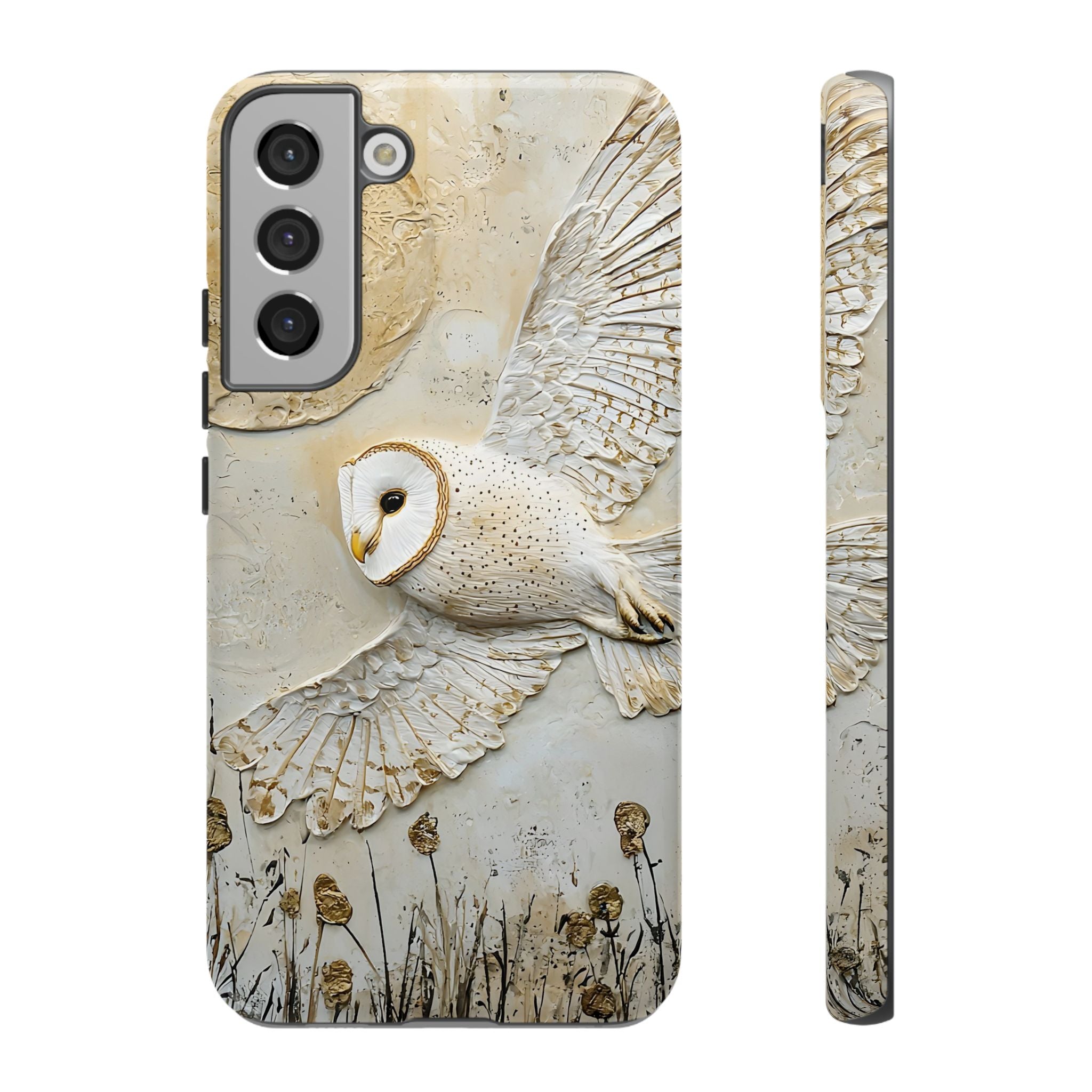 Barn Owl Samsung Galaxy Case — Elegant Flying Owl Wildlife