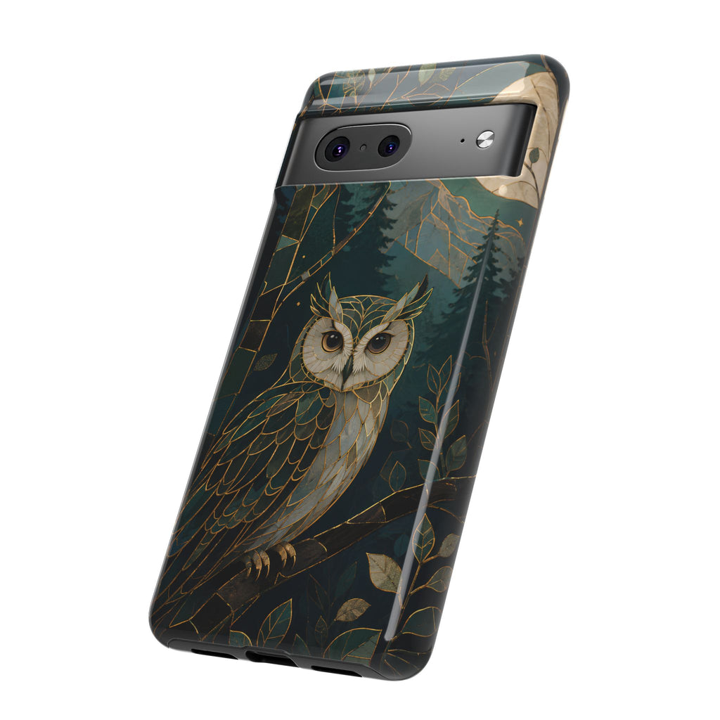 Owl Google Pixel Phone Case | Moonlit Forest Phone Case