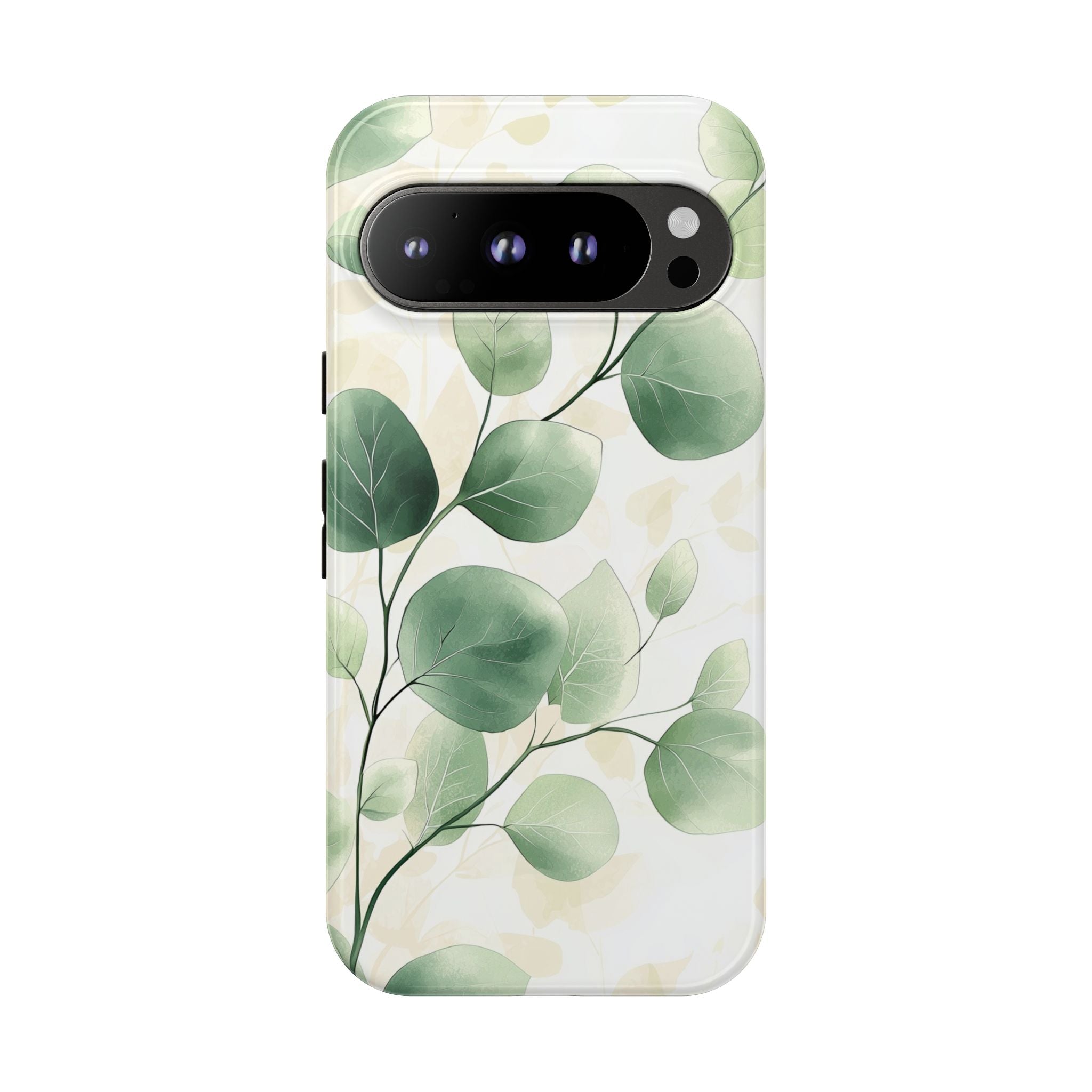 Botanical Eucalyptus Tough Google Pixel Phone Case | Green Watercolour Leaf