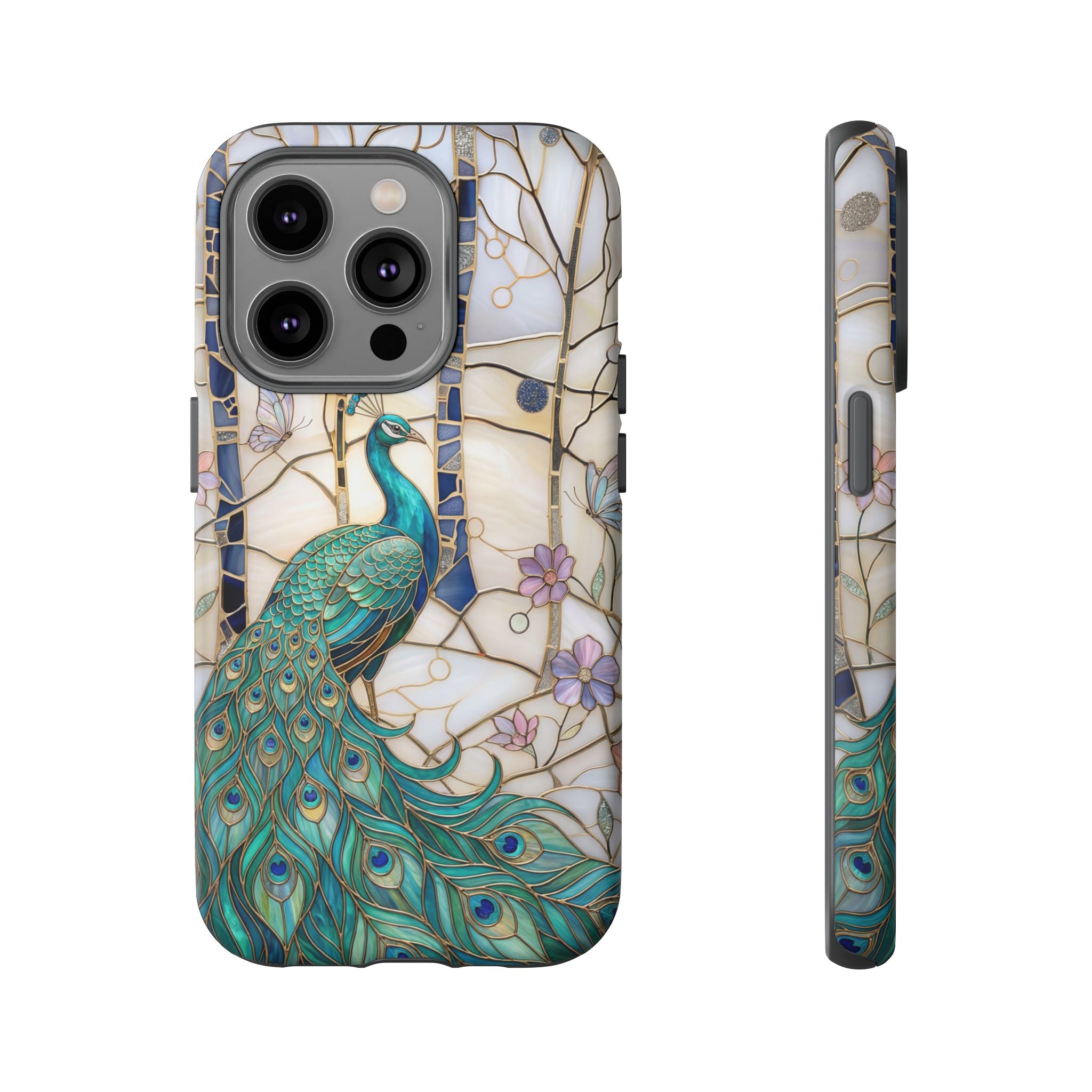 Peacock Stained Glass iPhone Case