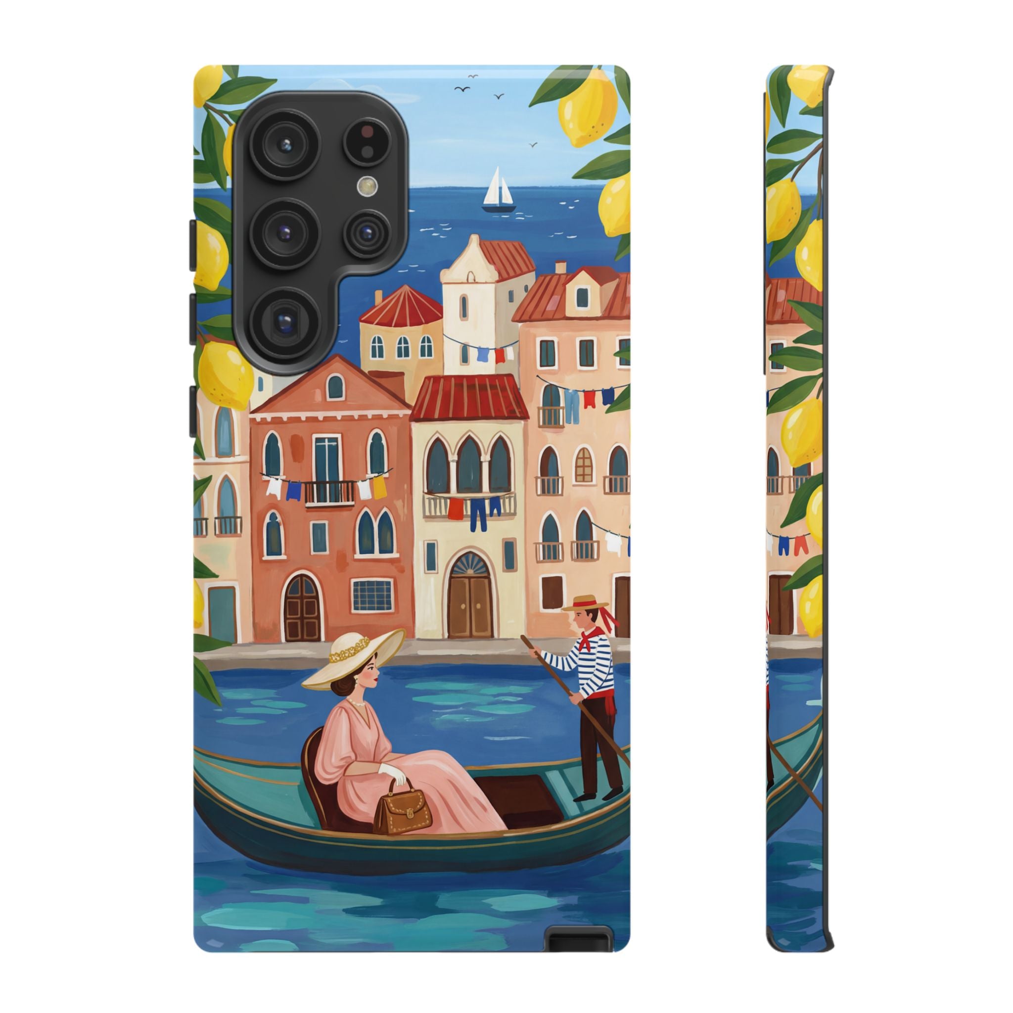 Venetian Gondola Samsung Galaxy Phone Case | Lemon Coast Waterfront Travel