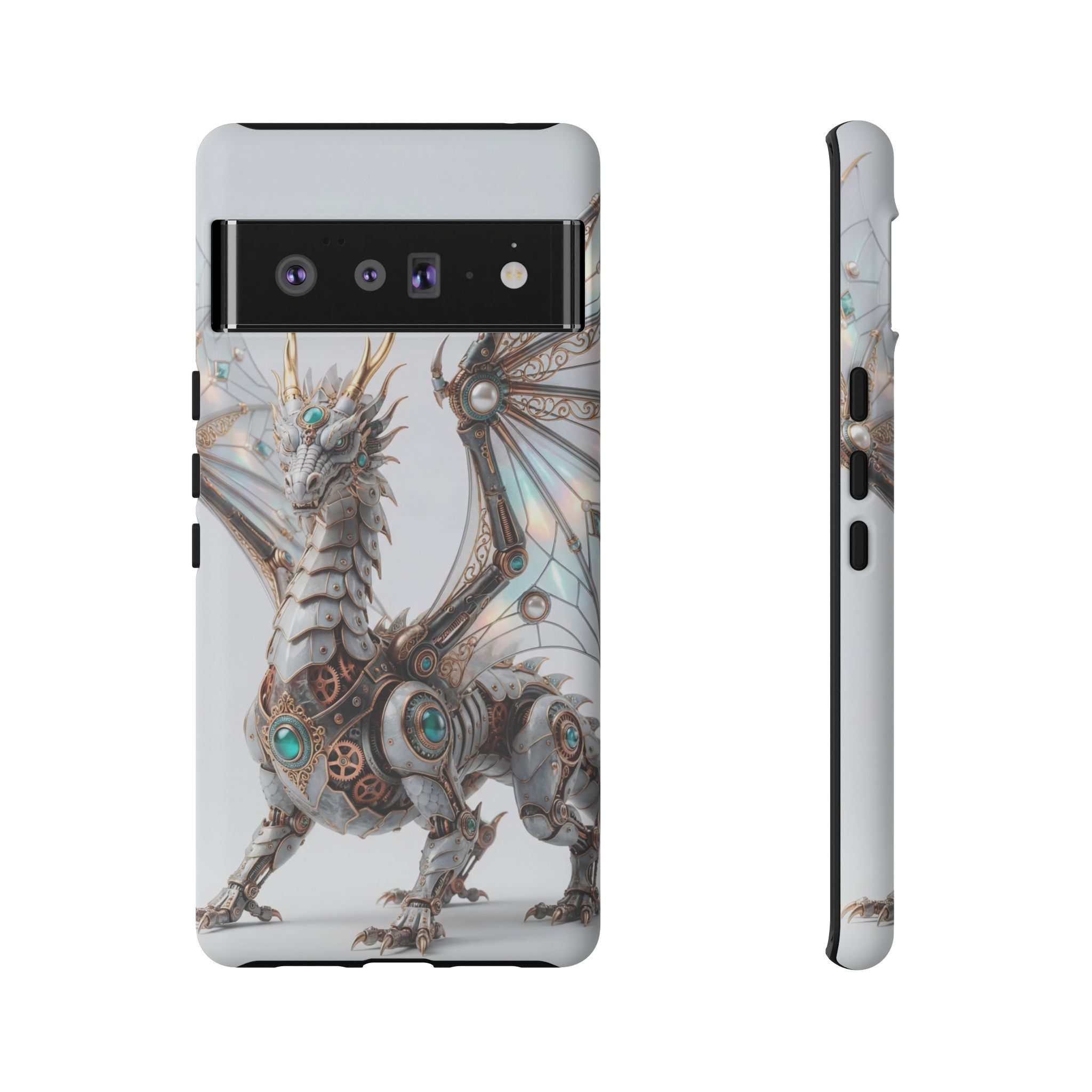 Steampunk Mechanical Dragon Google Pixel Case — Fantasy Armor Protective Cover