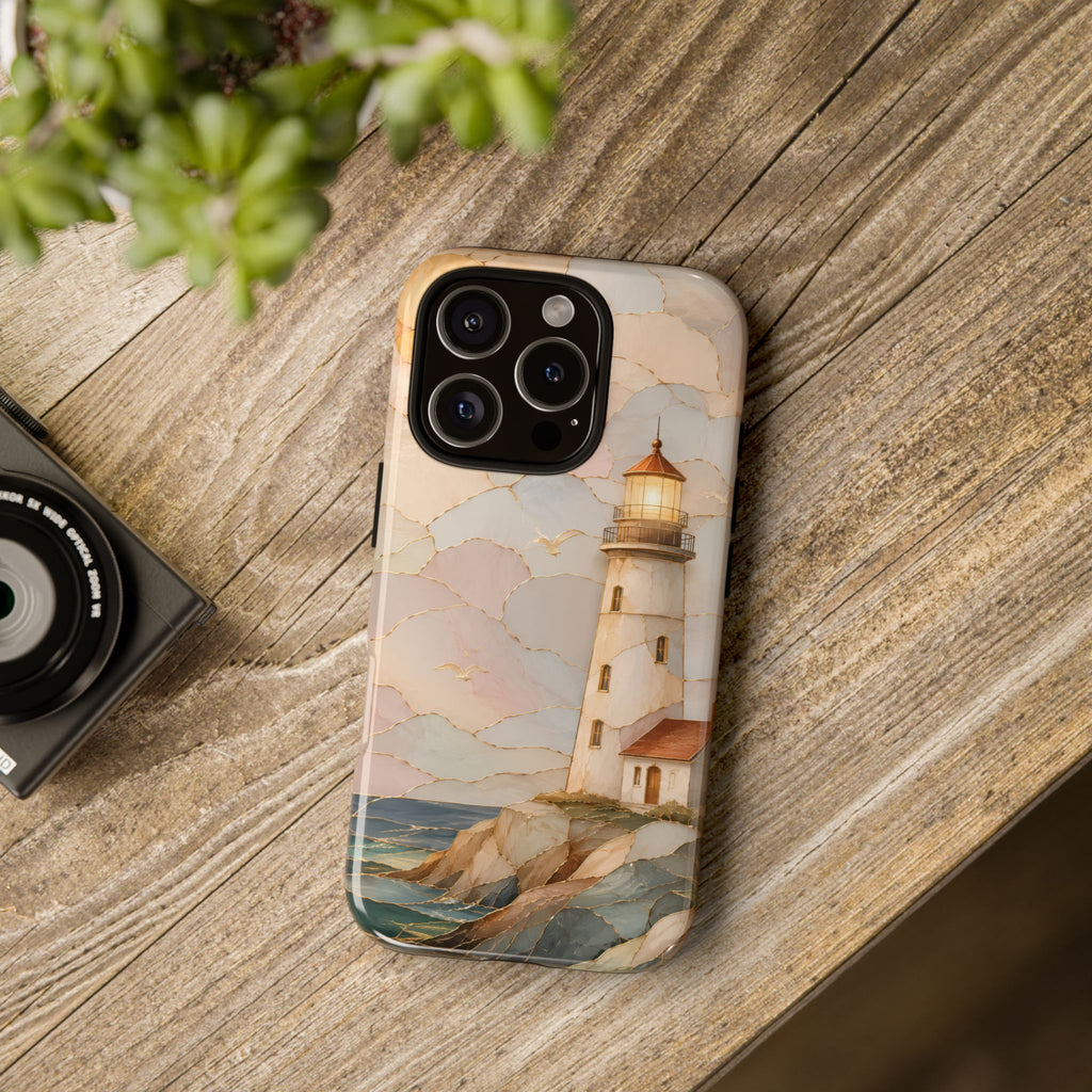 Lighthouse iPhone Case | Coastal Stained Glass iPhone Case