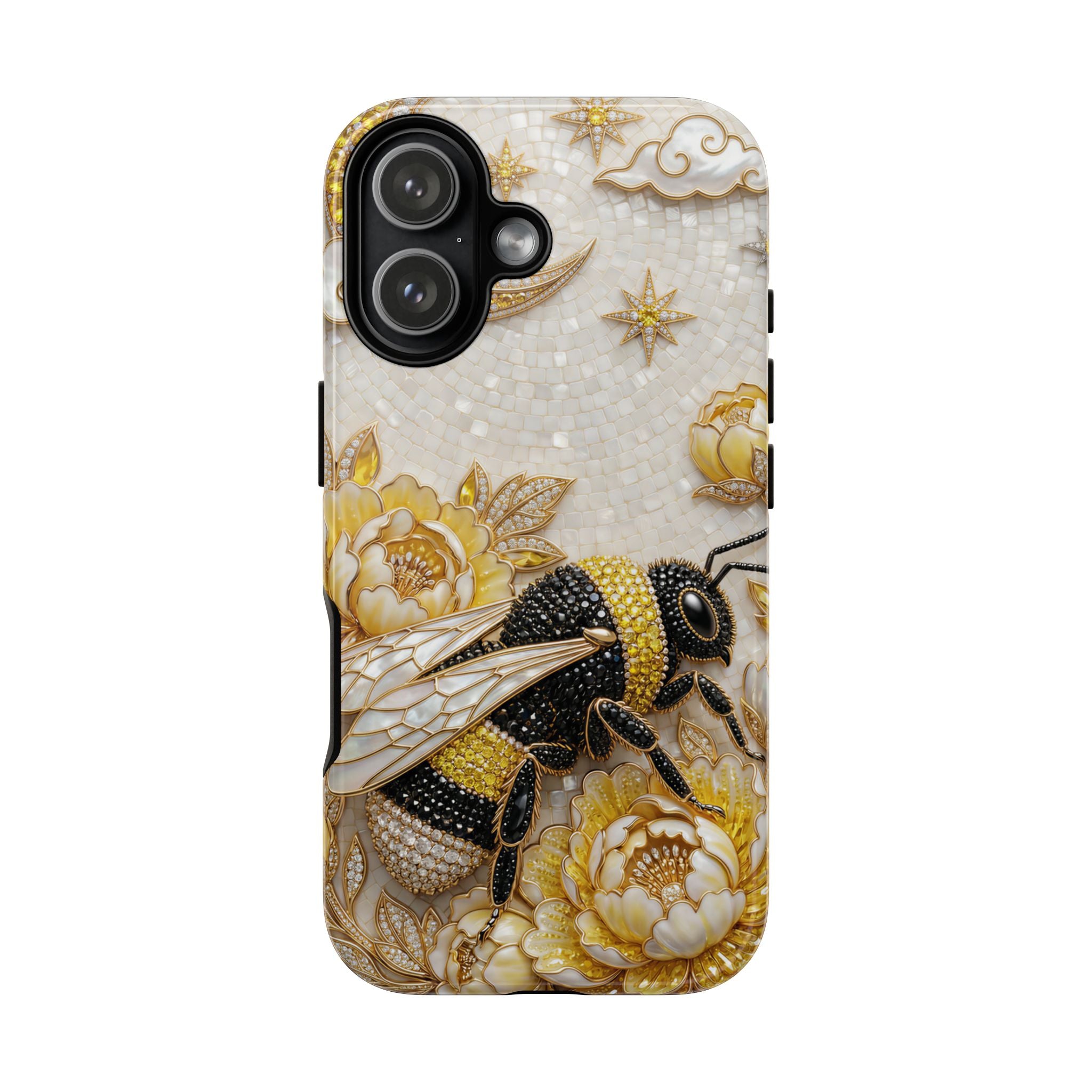 Golden Bee iPhone Case | Floral Moon iPhone Protector