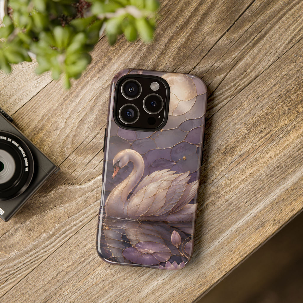 Swan iPhone Case | Moonlit Lake iPhone Case