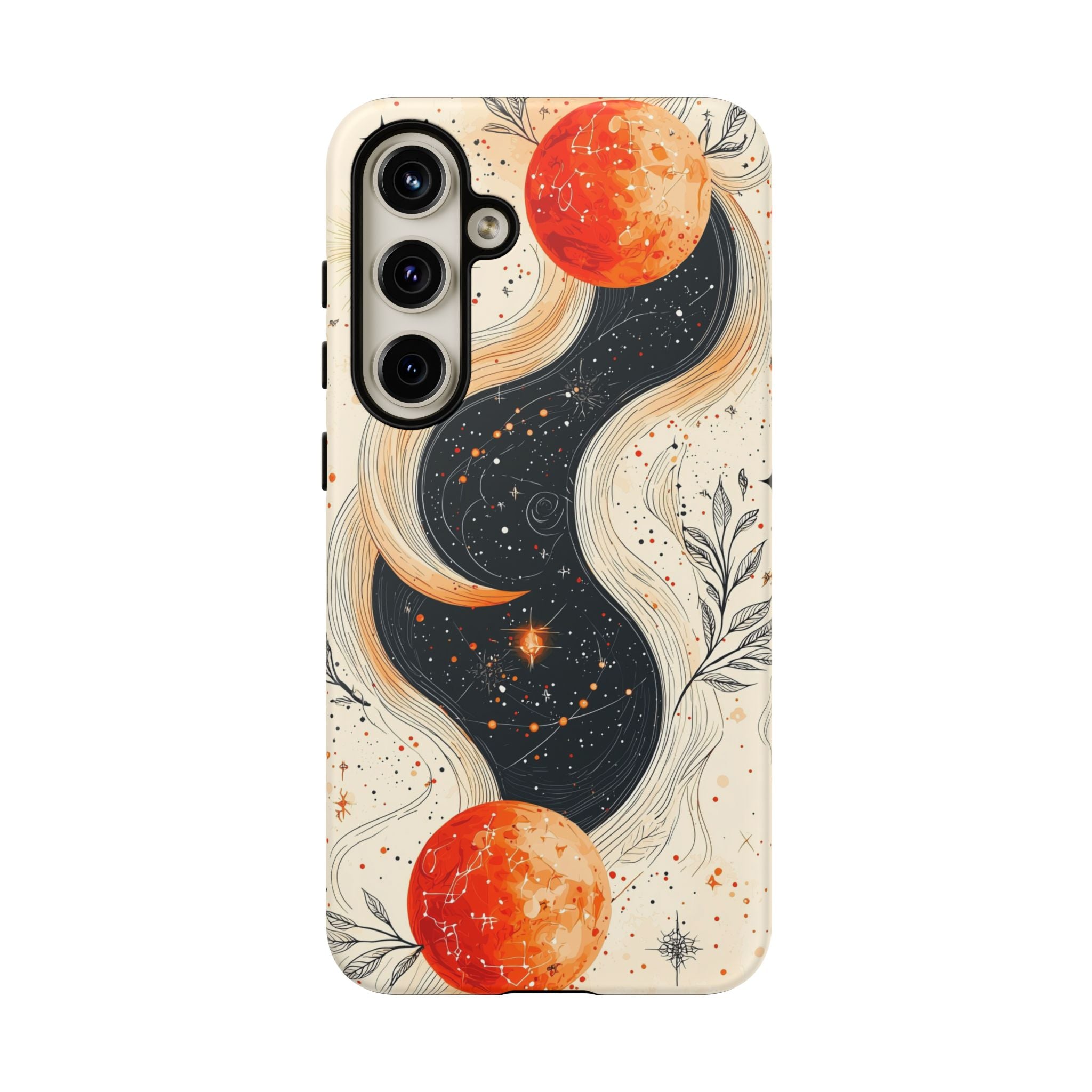 Astrology Galaxy Samsung Galaxy Case | Red Moon Celestial Waves