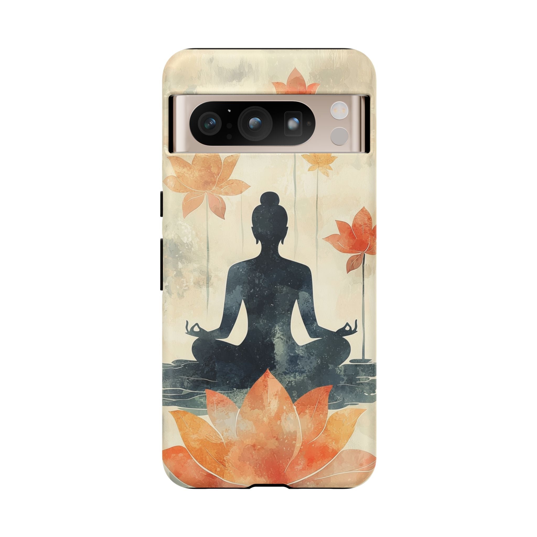 Yoga Lotus Google Pixel Case | Meditative Silhouette