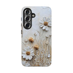 Textured Daisy Art Floral Relief Samsung Galaxy Case