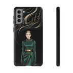 Elegante custodia per telefono Samsung Galaxy con donna della foresta