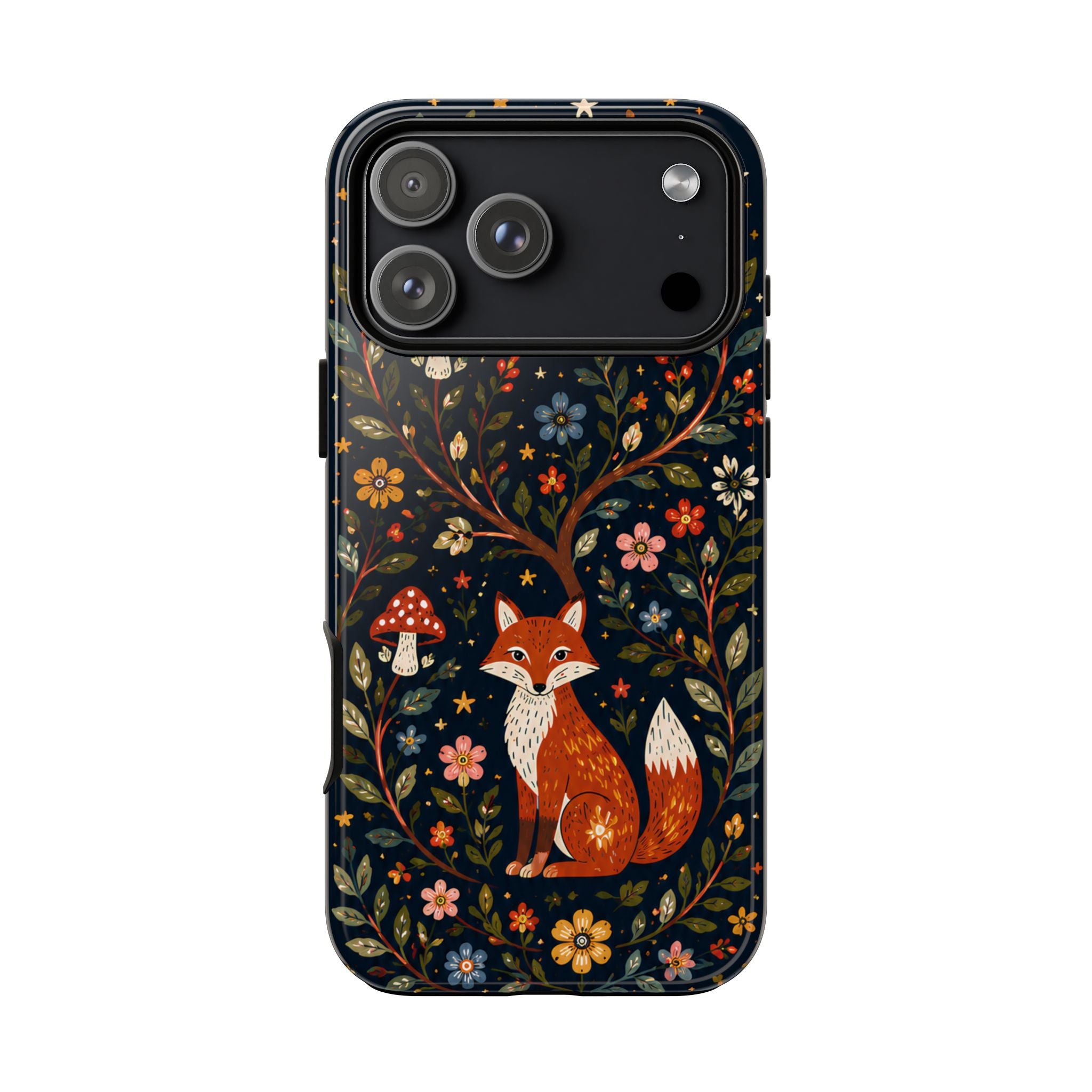 Fox Moon iPhone Case | Whimsical Floral Night Woodland Protective Case