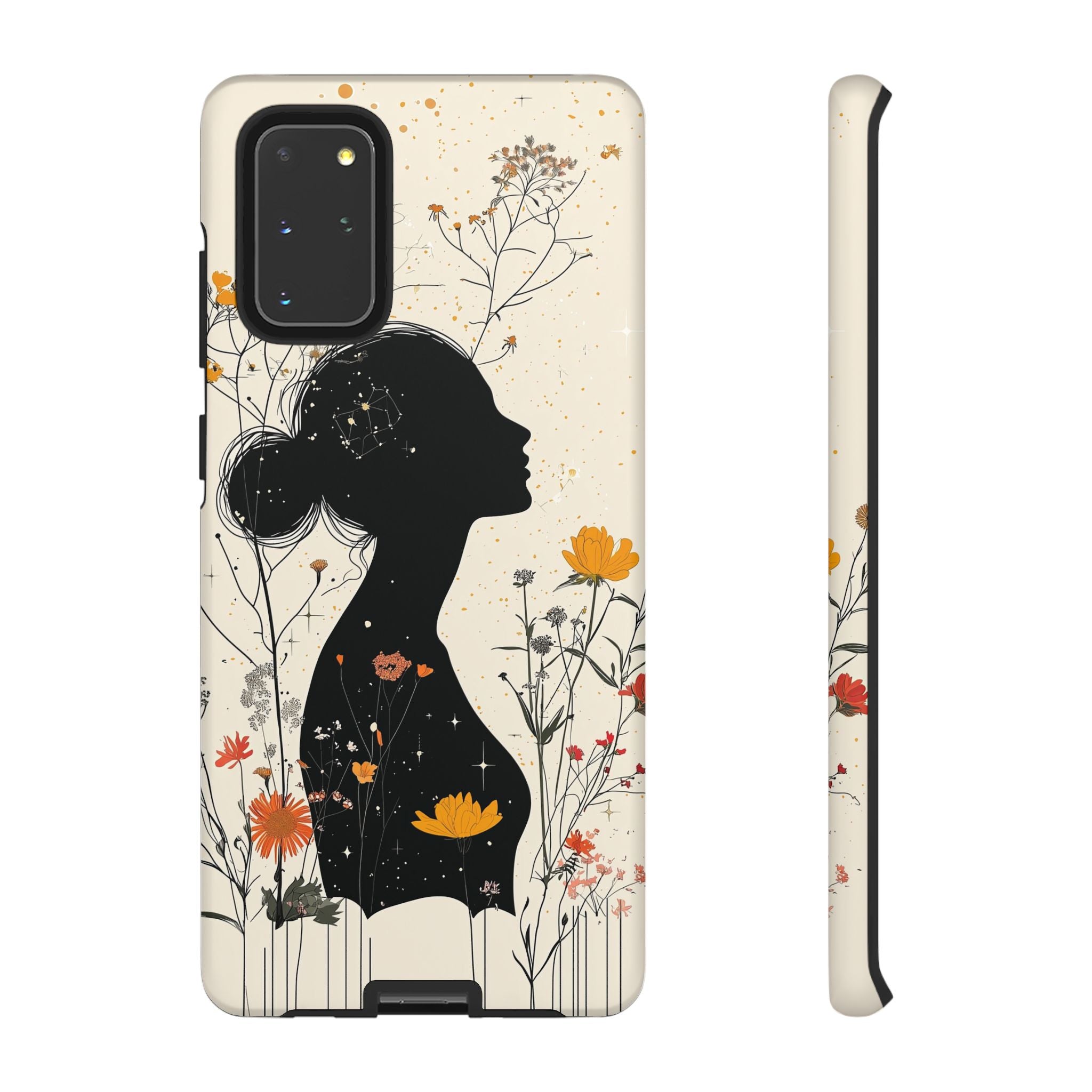 Floral Silhouette Samsung Galaxy Case | Botanical Woman