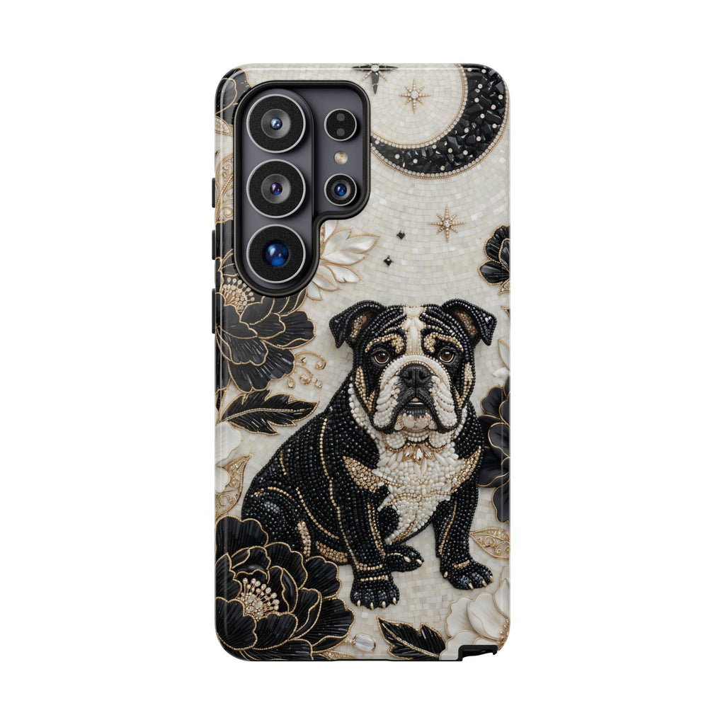 Bulldog Floral Samsung Galaxy Phone Case — Moon & Peony Protective Case