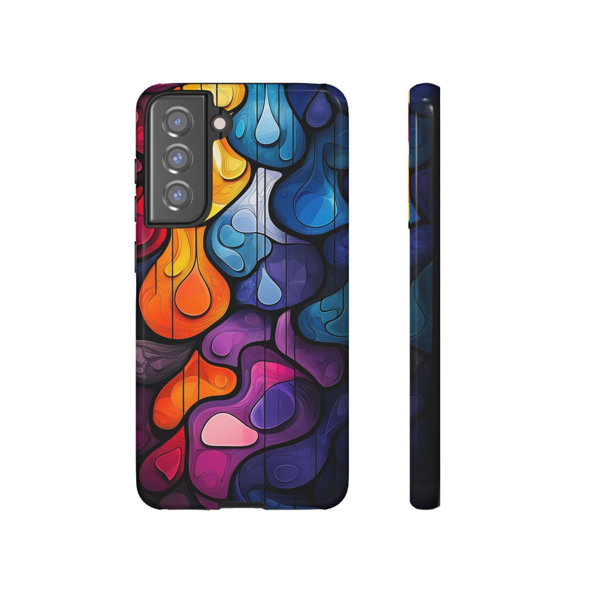 Abstract Colourful Drop Samsung Galaxy Case — Vibrant Stained-Glass