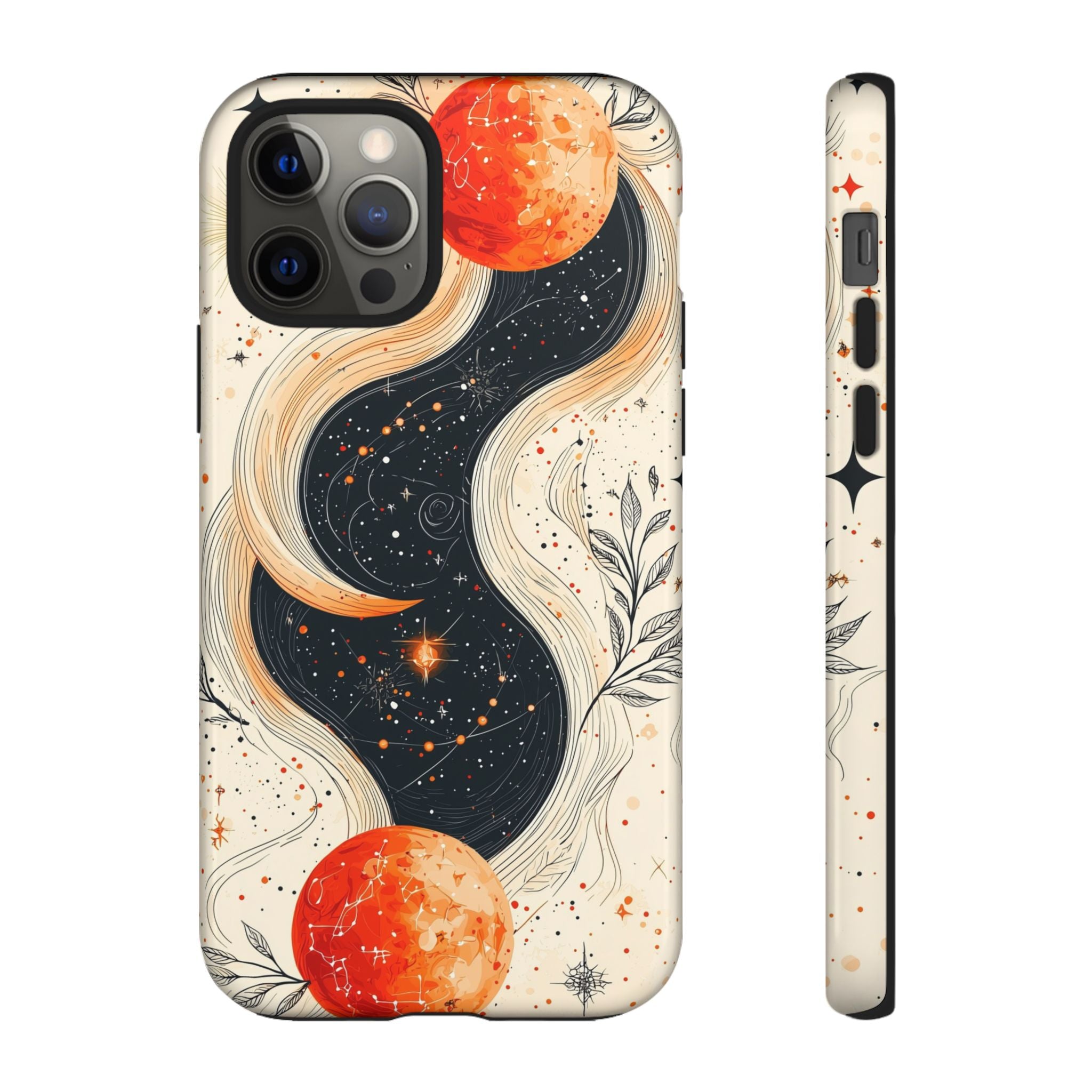 Astrology Galaxy iPhone Case | Red Moon Celestial
