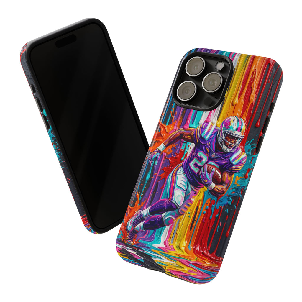 Vibrant American Football Runner iPhone Case