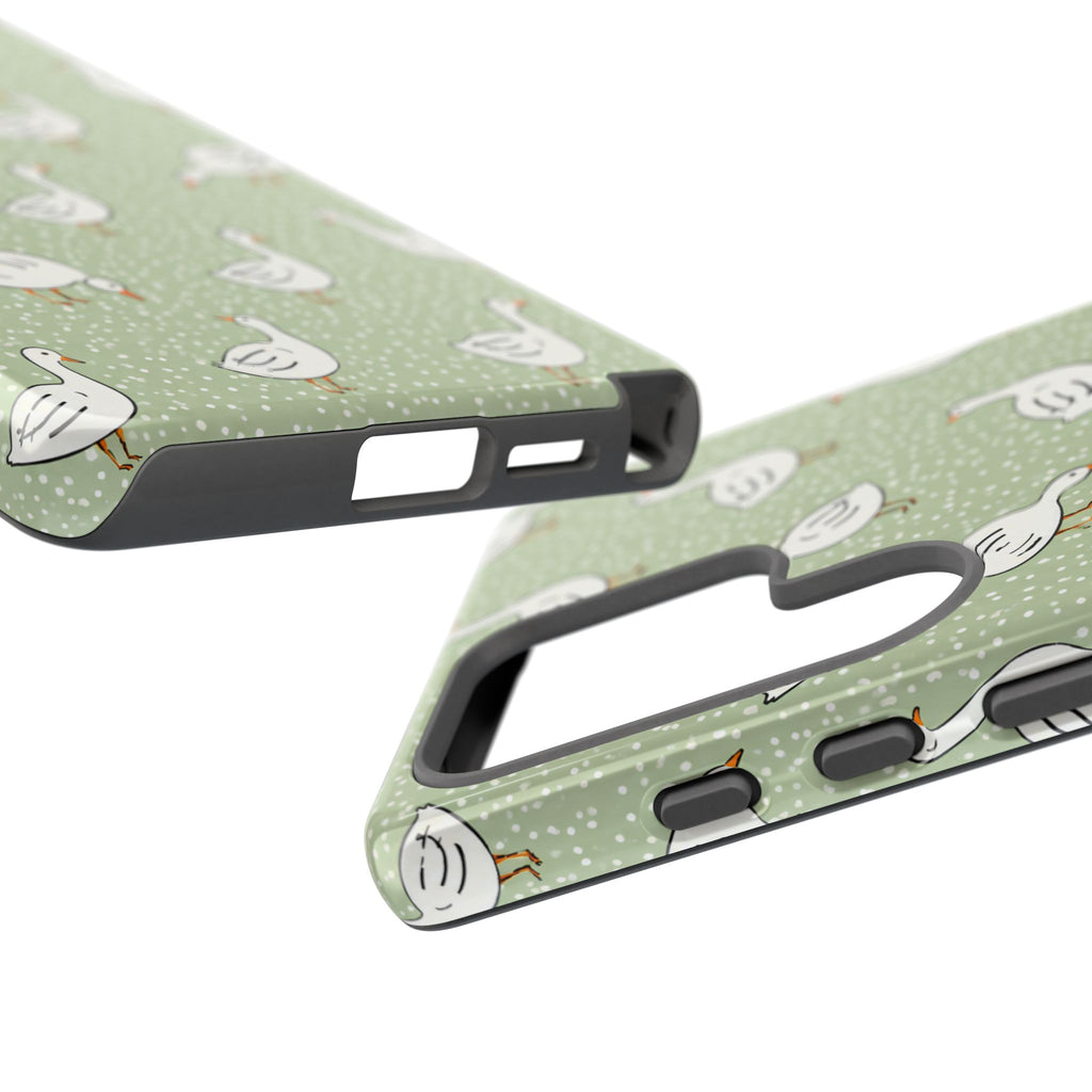 Goose Samsung Galaxy Phone Case | Cute White Goose Pattern Cover