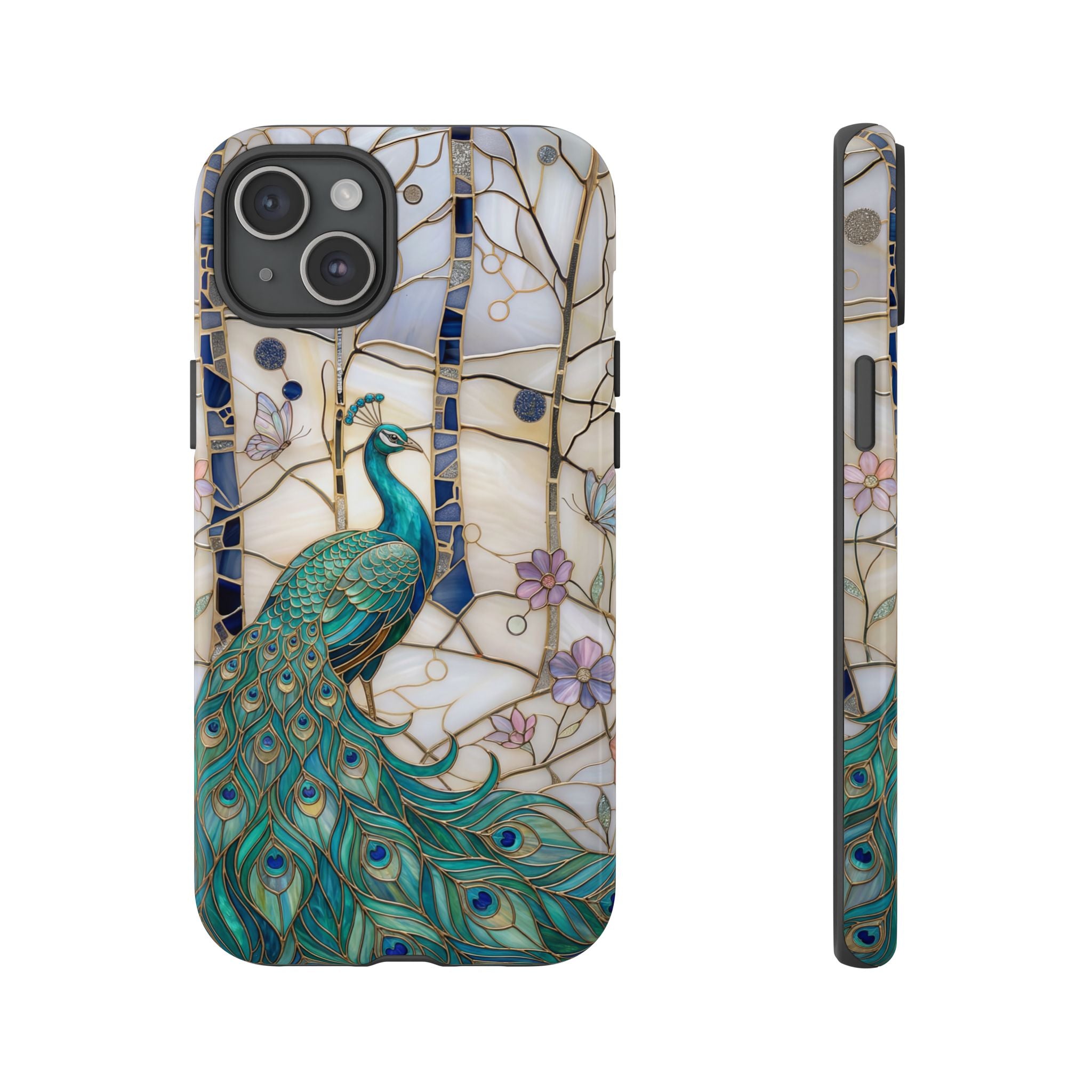 Peacock Stained Glass iPhone Case