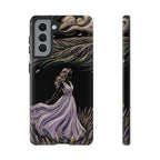 Cover per telefono Samsung Galaxy Lavander Breeze | Elegante protezione floreale con donna danzante