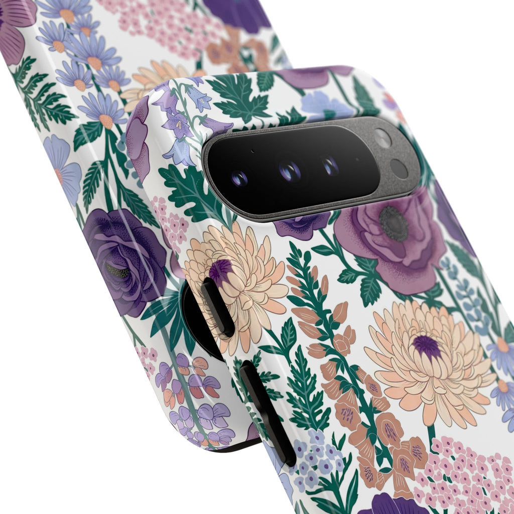 Floral Purple Garden Google Pixel Phone Case | Tough Protective Phone Cover