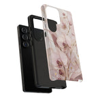 Stained Glass Orchid Samsung Galaxy Phone Case | Pink Floral Protective Case