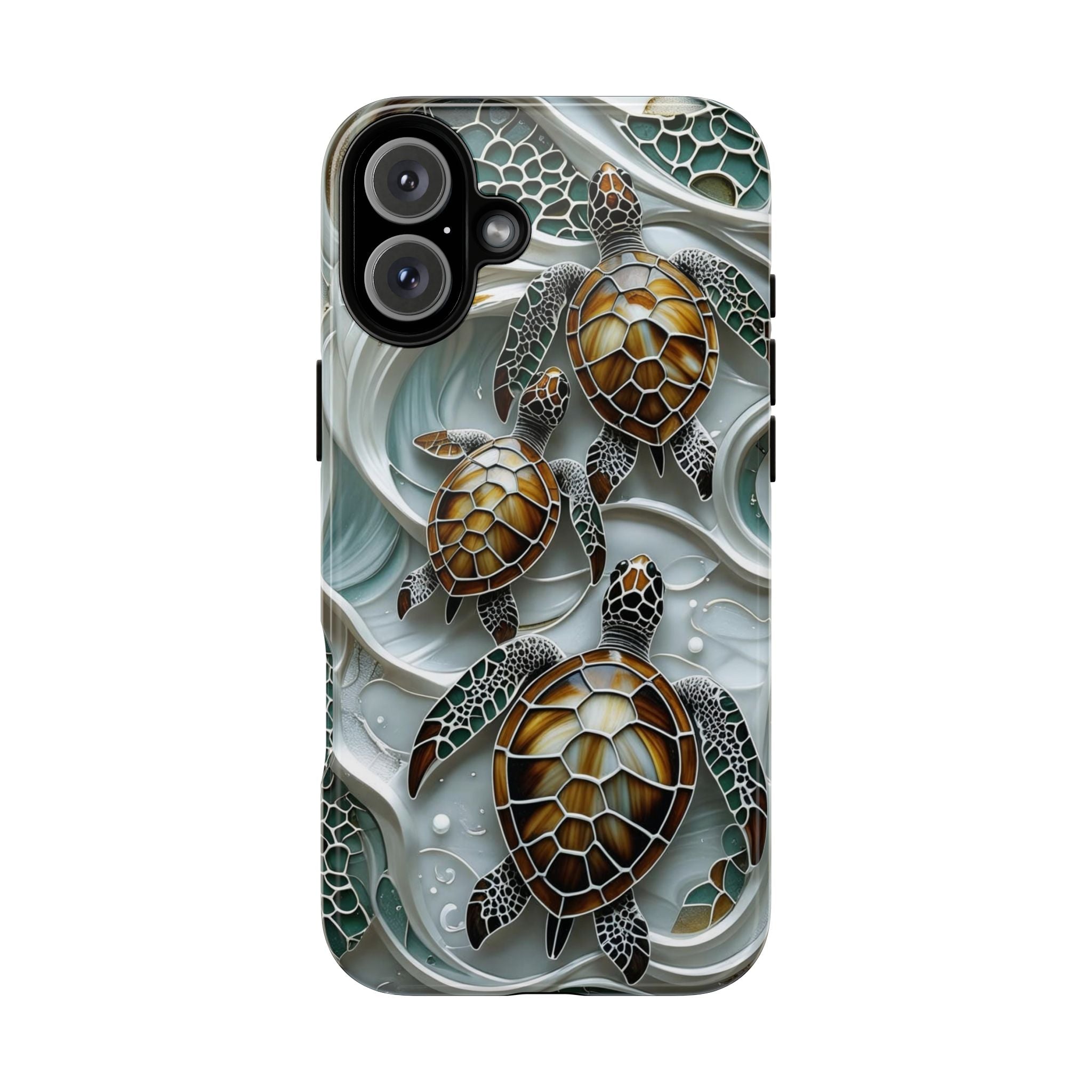 Sea Turtle Phone Case — Ocean Waves Protective iPhone Cover