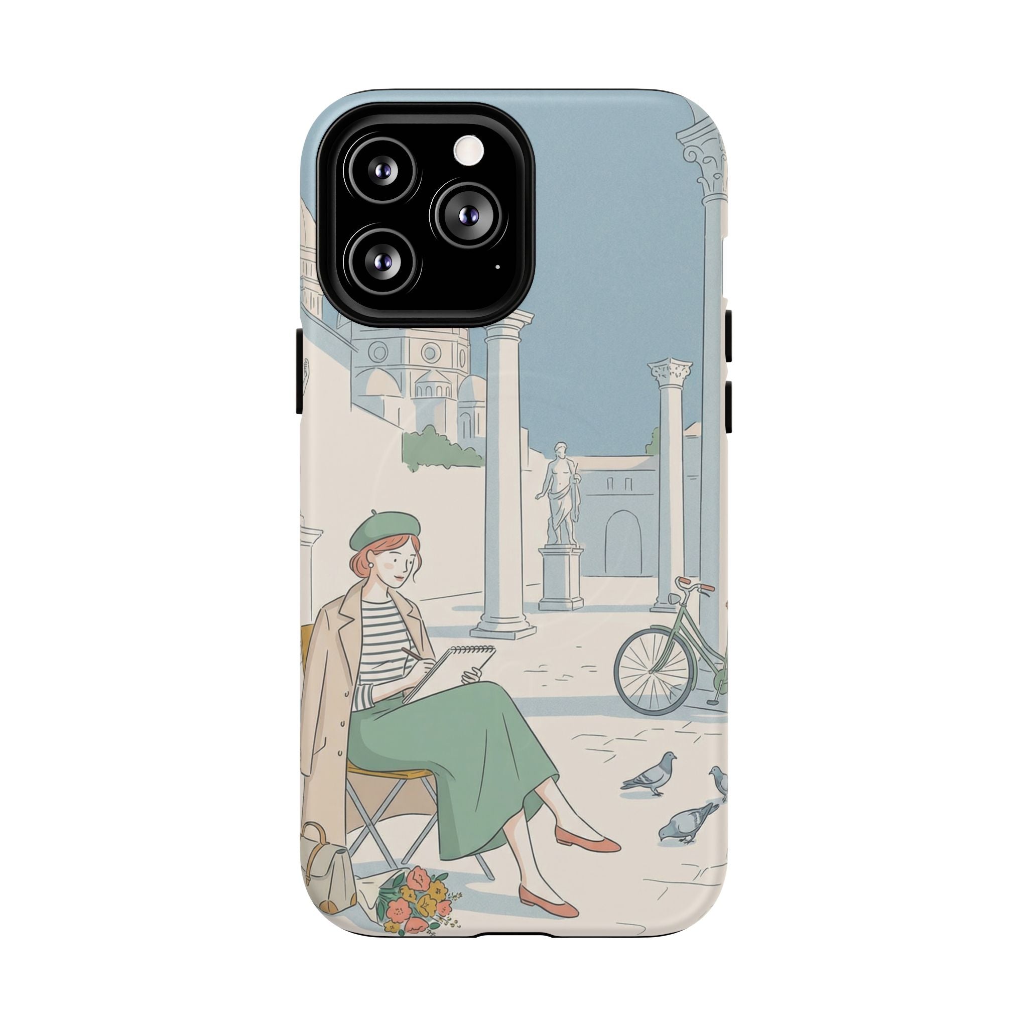 Florence Art Aesthetic MagSafe iPhone Case | Renaissance Italy Travel Illustration