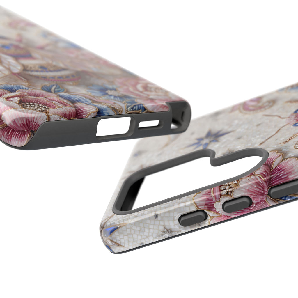 Floral Bee Moon Tough Samsung Galaxy Phone Case | Protective Artistic Phone Cover