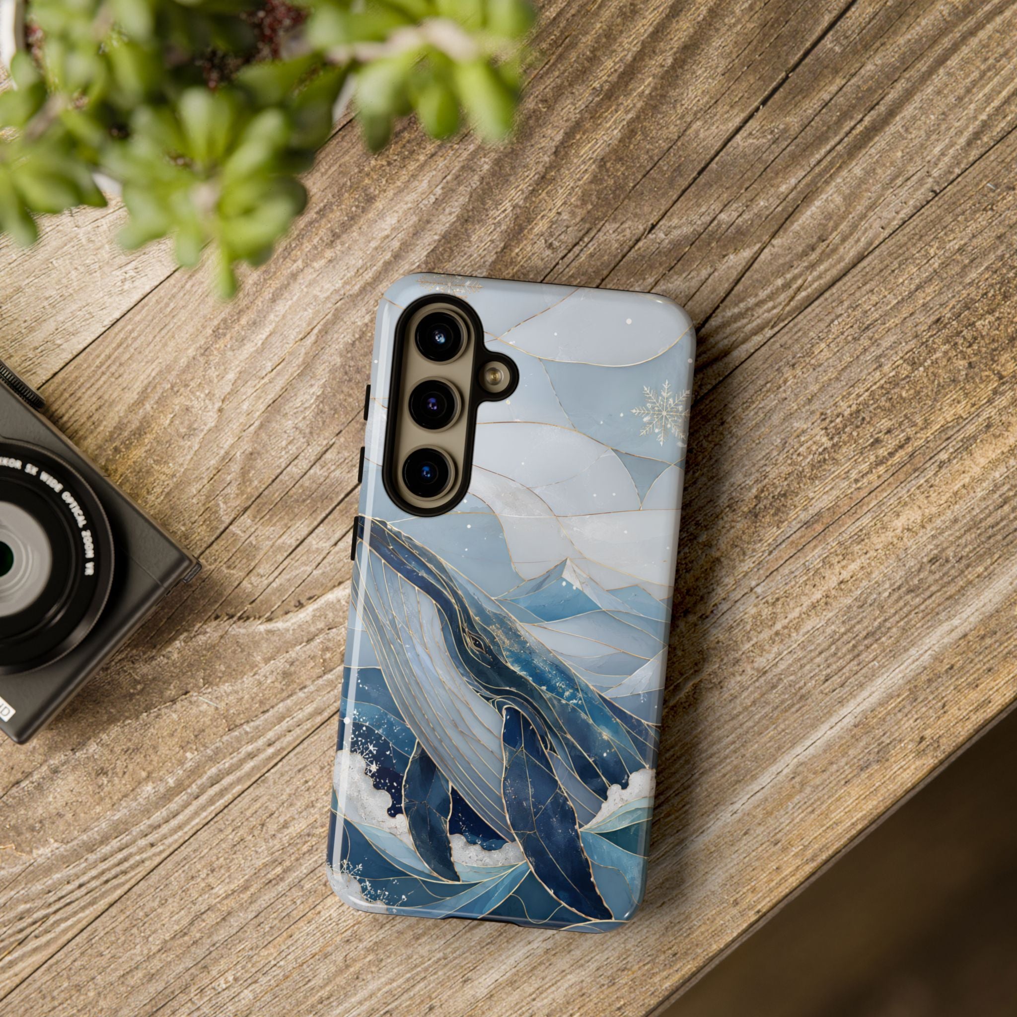 Blue Whale Samsung Galaxy Phone Case | Ocean Wave Phone Case