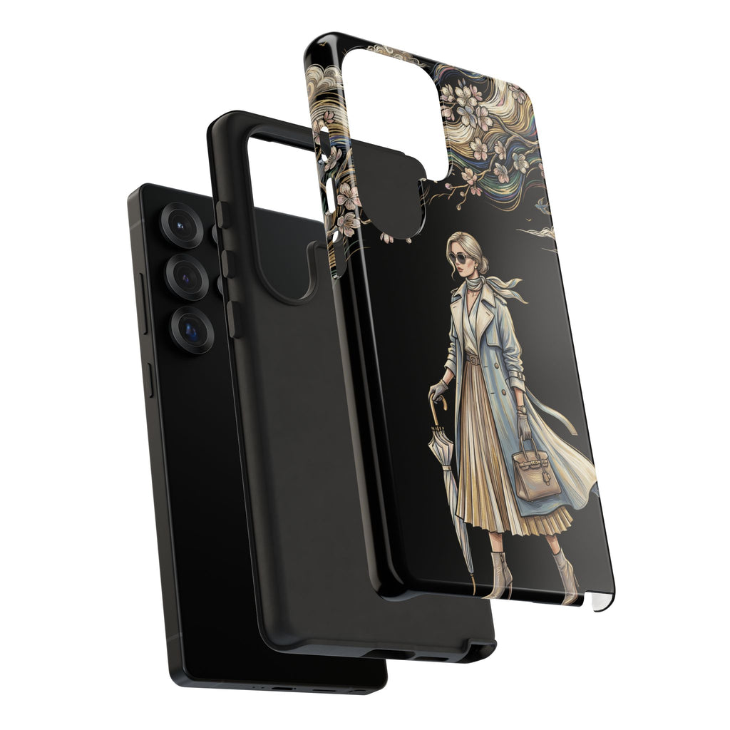 Vintage Chic Samsung Galaxy Phone Case | Stylish Woman Illustration