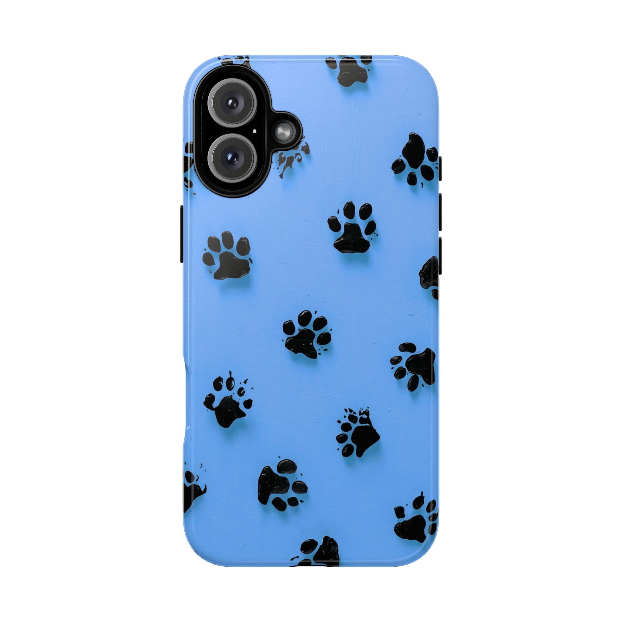 Blue Paw Print Tough iPhone Case — Protective Dog & Cat Lover Cover