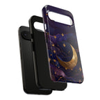 Moon & Stars Google Pixel Phone Case | Celestial Crescent Moon Phone Case