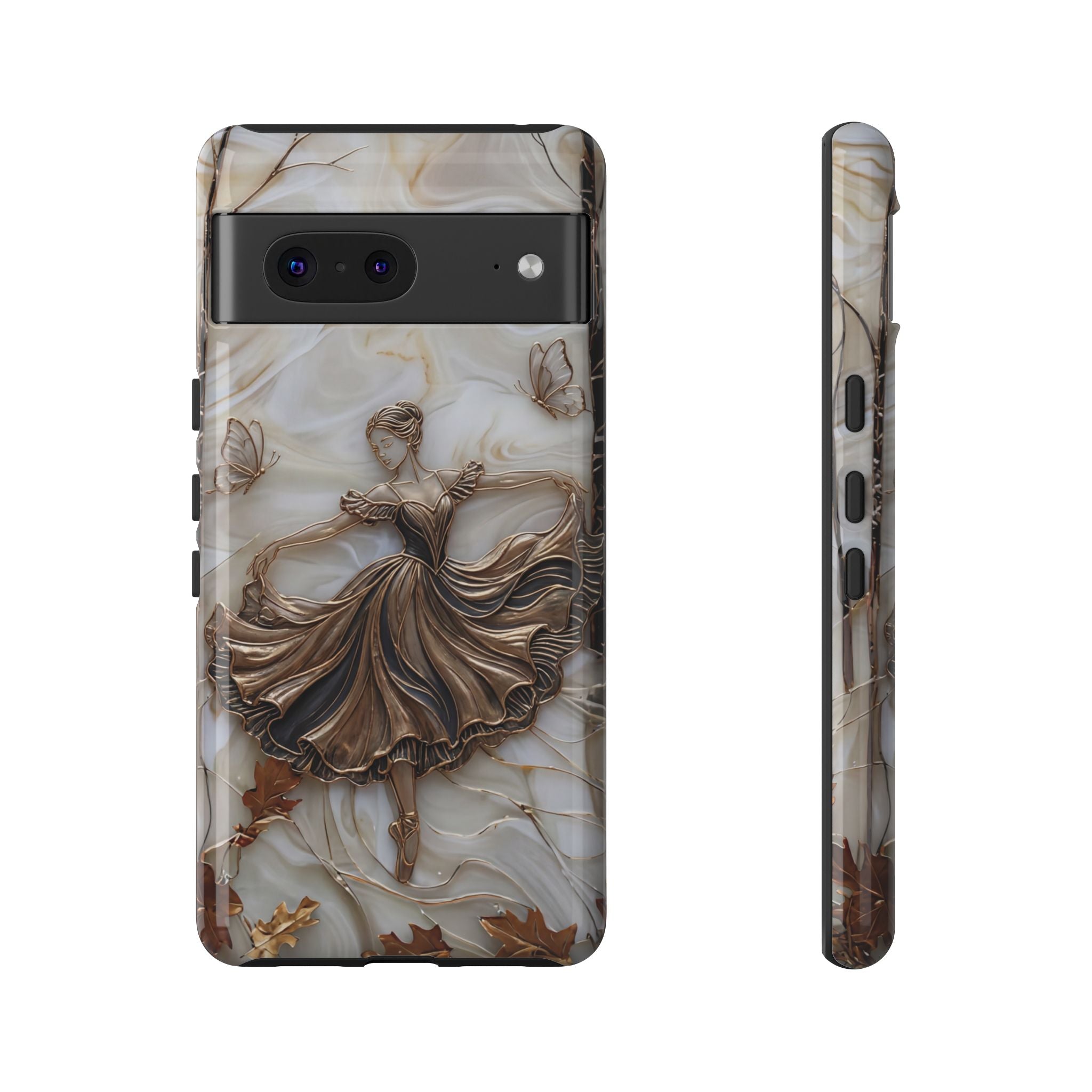 Elegant Bronze Ballerina Dance Design Google Pixel Case