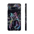 Cool Hoodie Neon Street Cat Samsung Galaxy Phone Case