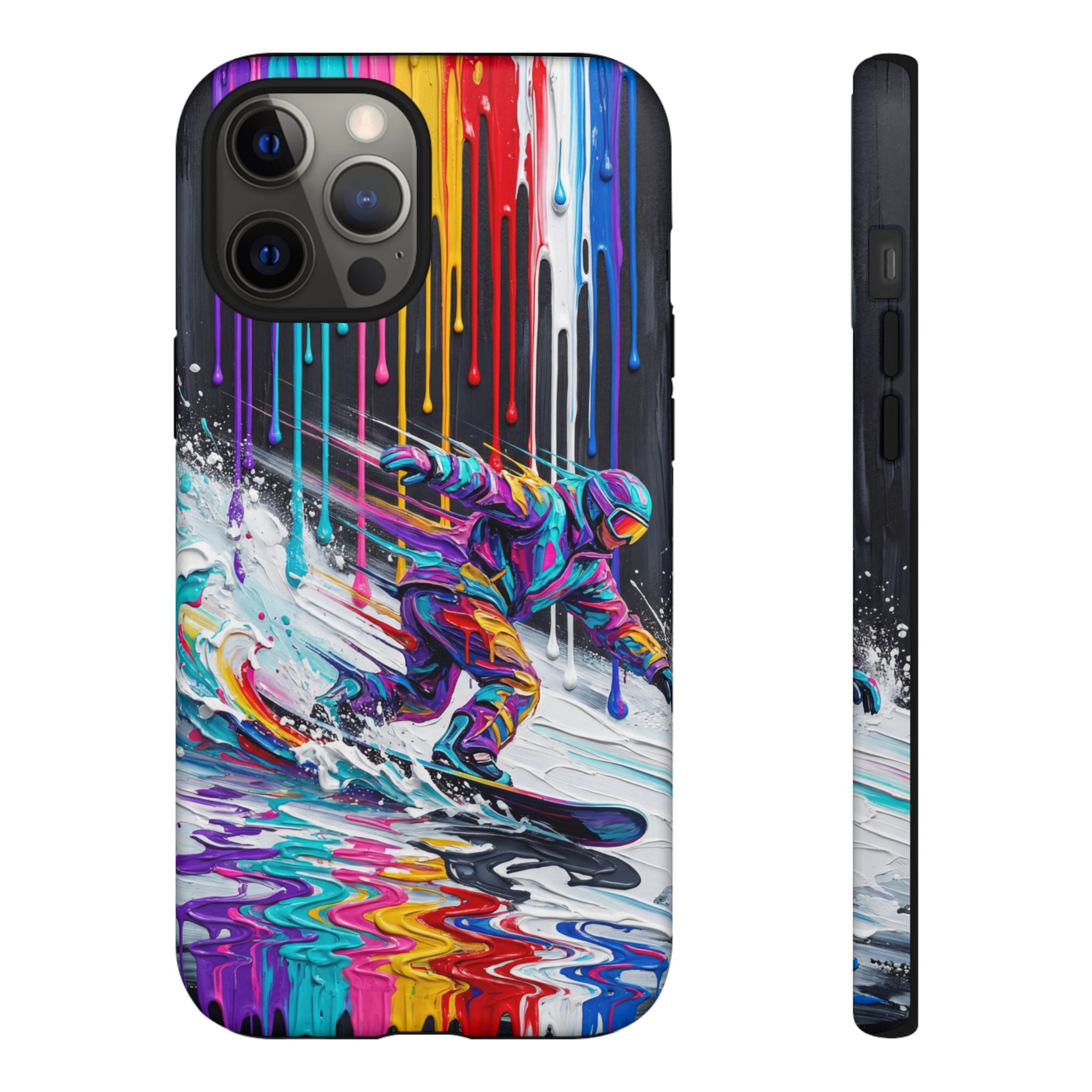 Colourful Snowboarder Art iPhone Case