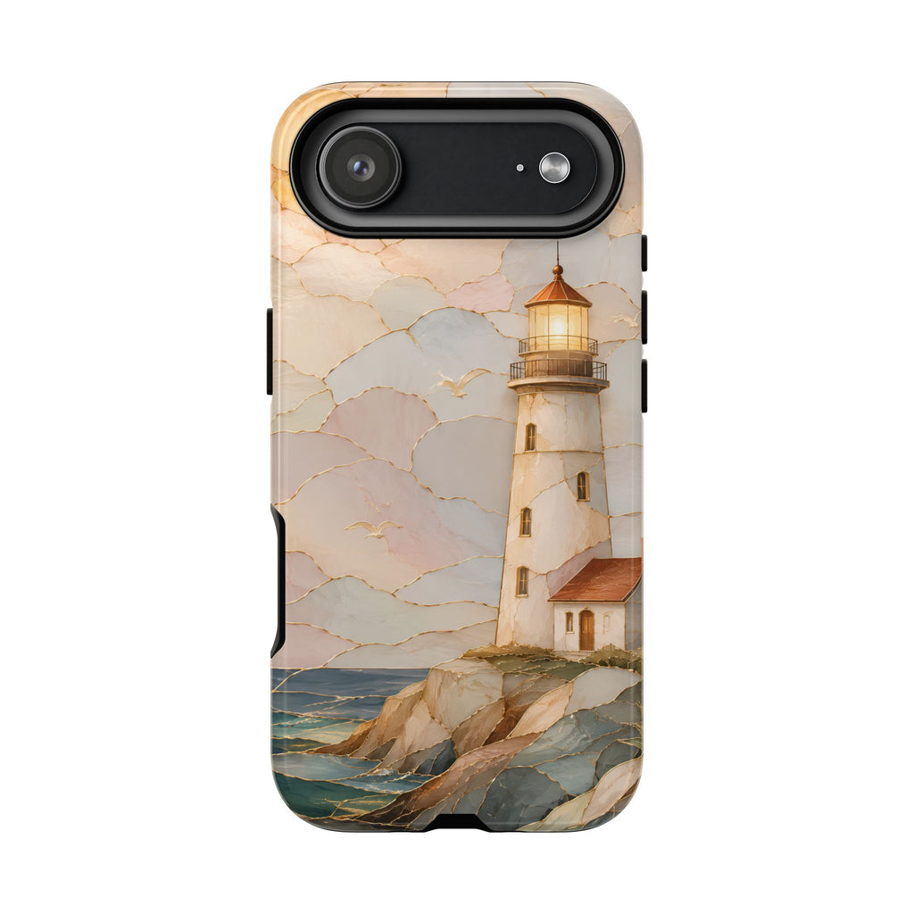 Lighthouse iPhone Case | Coastal Stained Glass iPhone Case