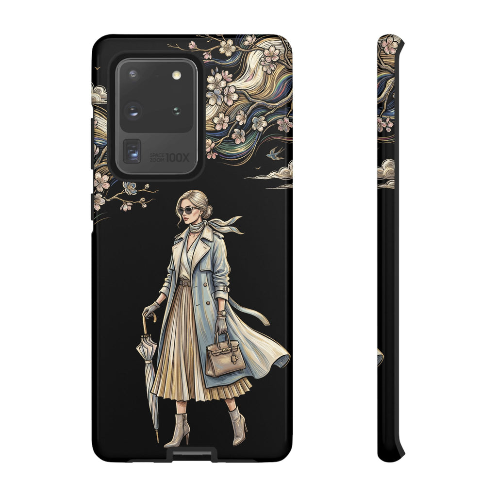 Vintage Chic Samsung Galaxy Phone Case | Stylish Woman Illustration