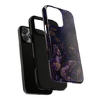 Purple Night Butterflies iPhone case | Moody Purple Floral Cover