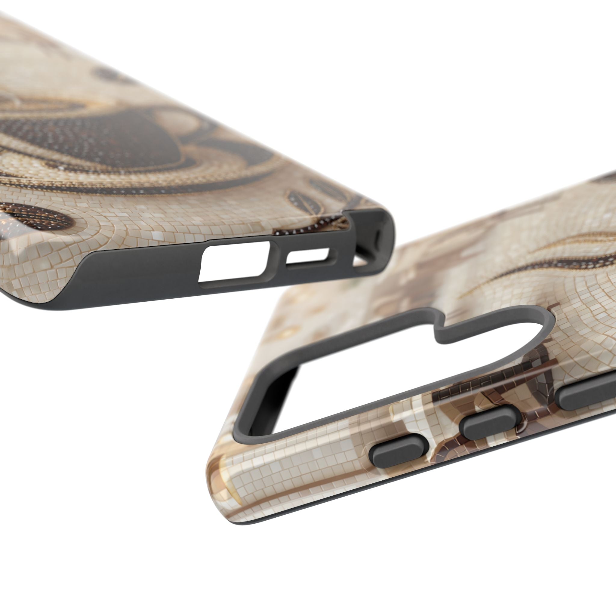 Coffee Mosaic Samsung Galaxy Phone Case - Steaming Cup Cafe Design