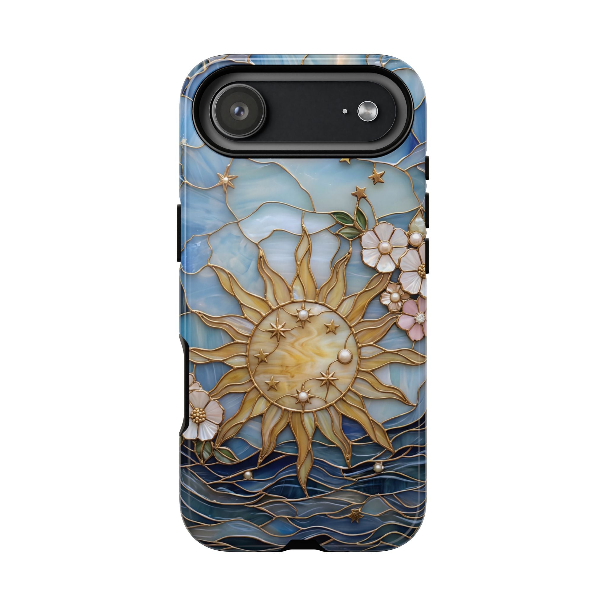 Stained Glass Floral Sun & Sea Tough iPhone Case