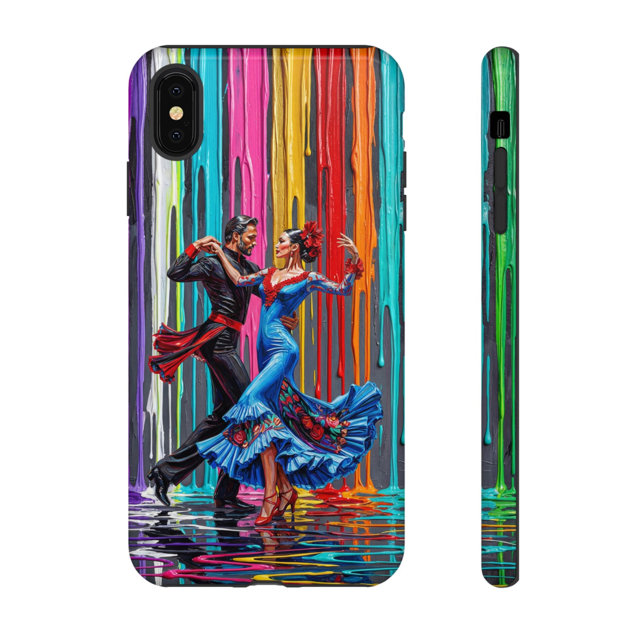 Colorful Tango iPhone Case | Vibrant Dancing Couple Art Protection