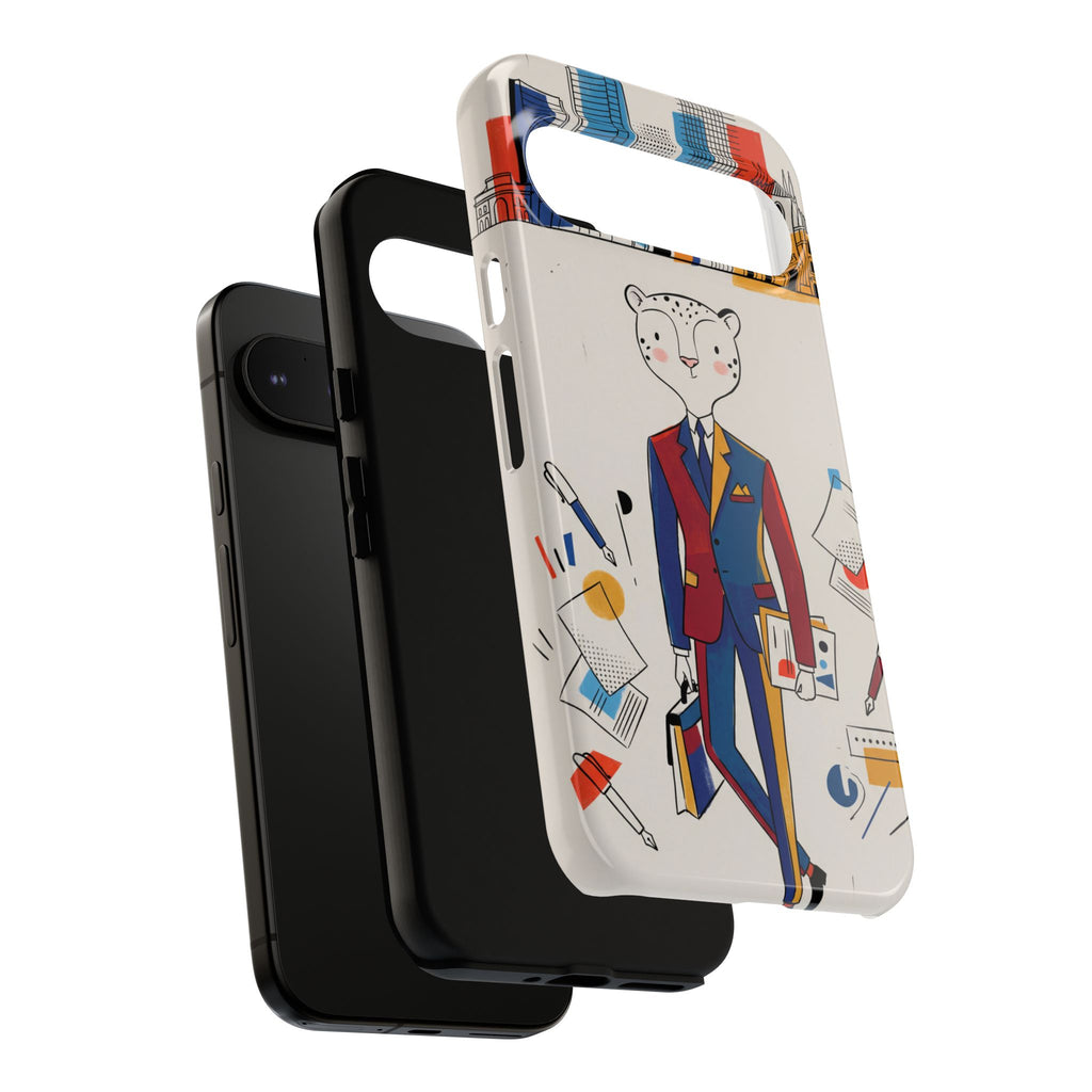Leopard Executive Google Pixel Phone Case | Business Chic Illustrated