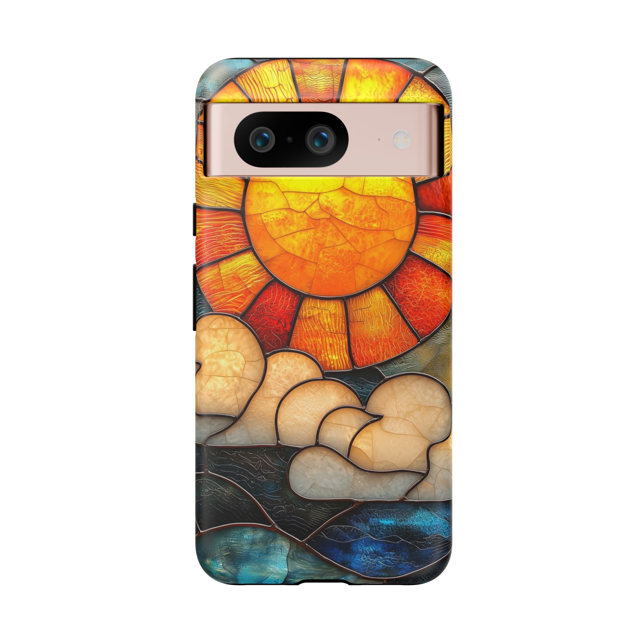 Stained Glass Sun & Clouds Google Pixel Case