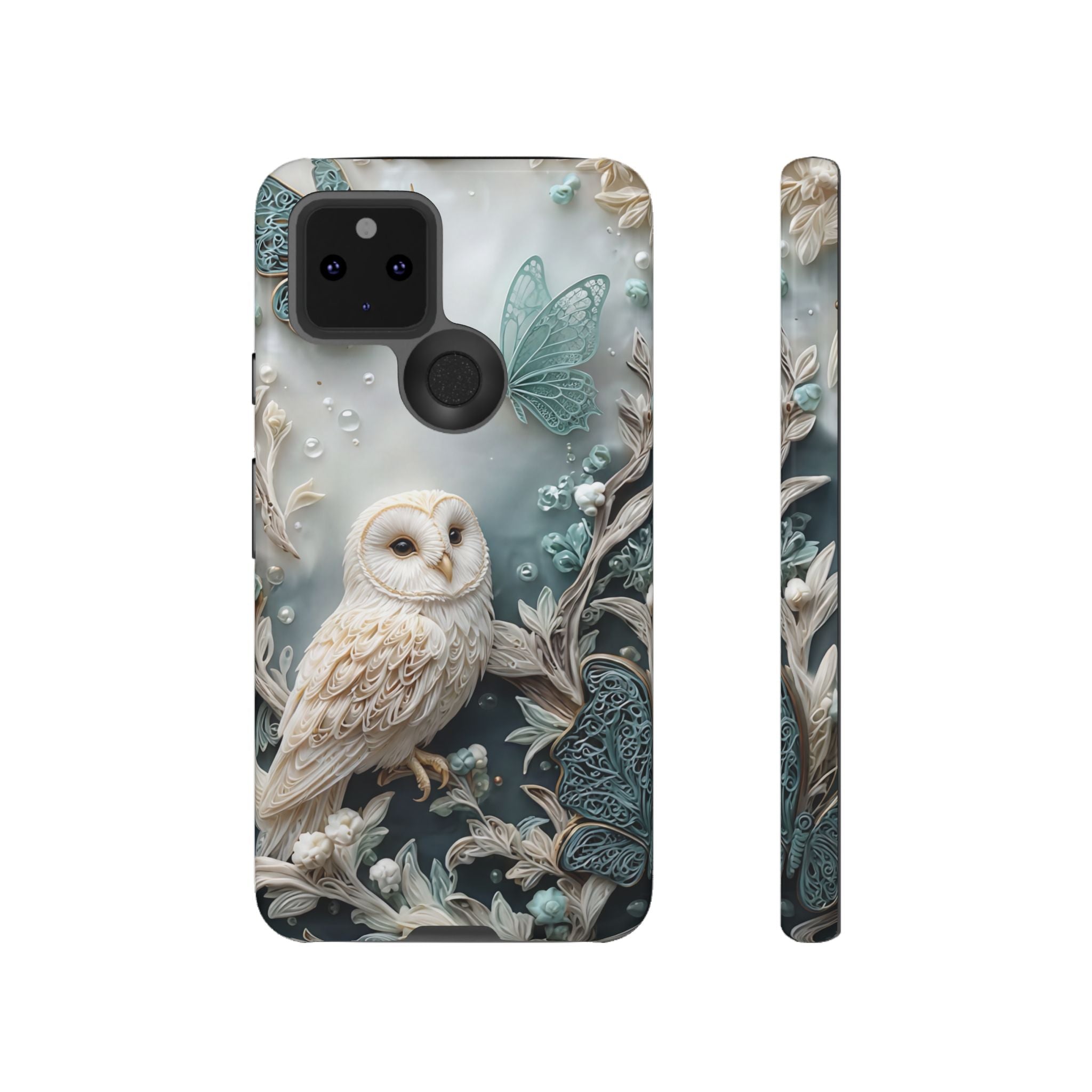 Barn Owl & Butterflies Tough Google Pixel Case