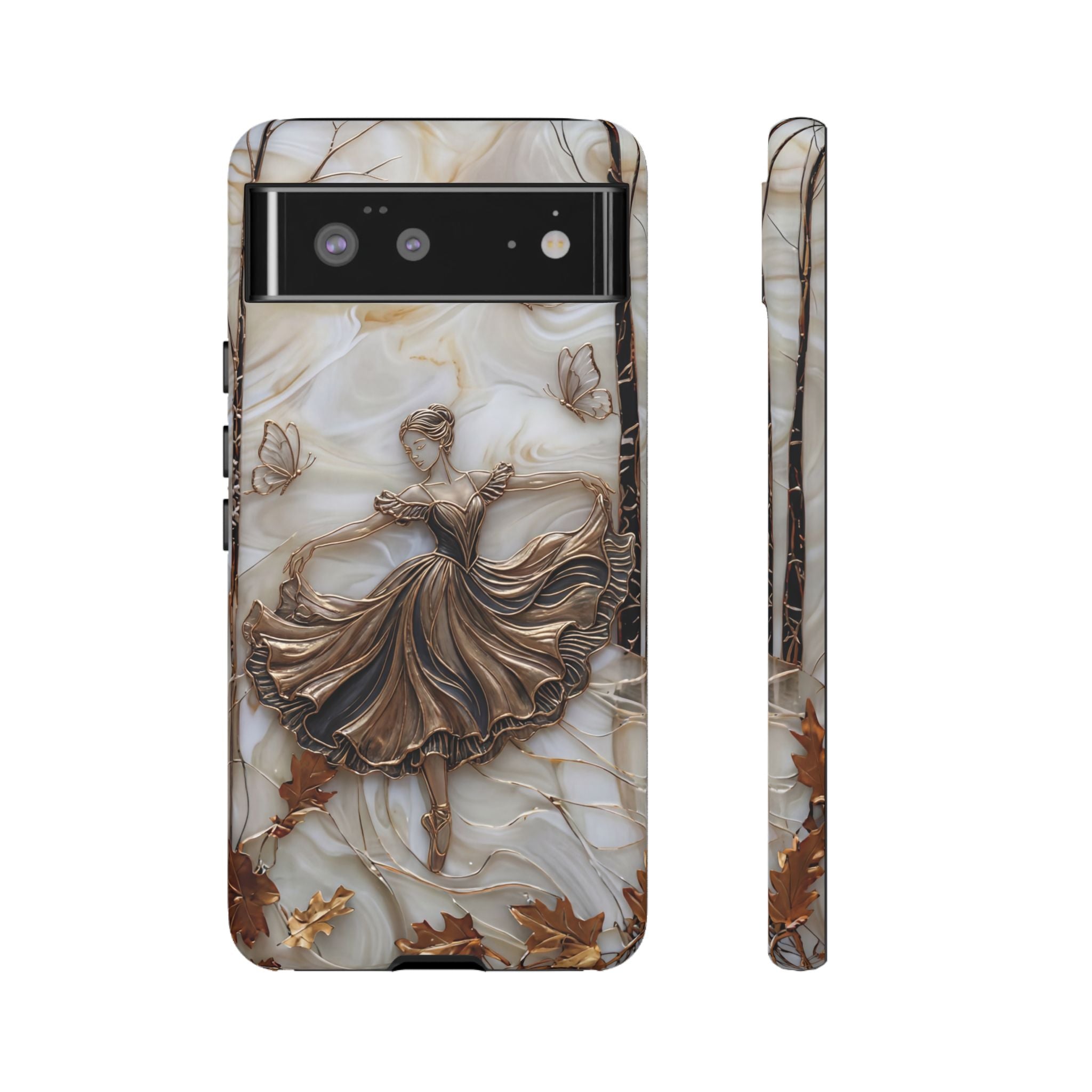 Elegant Bronze Ballerina Dance Design Google Pixel Case