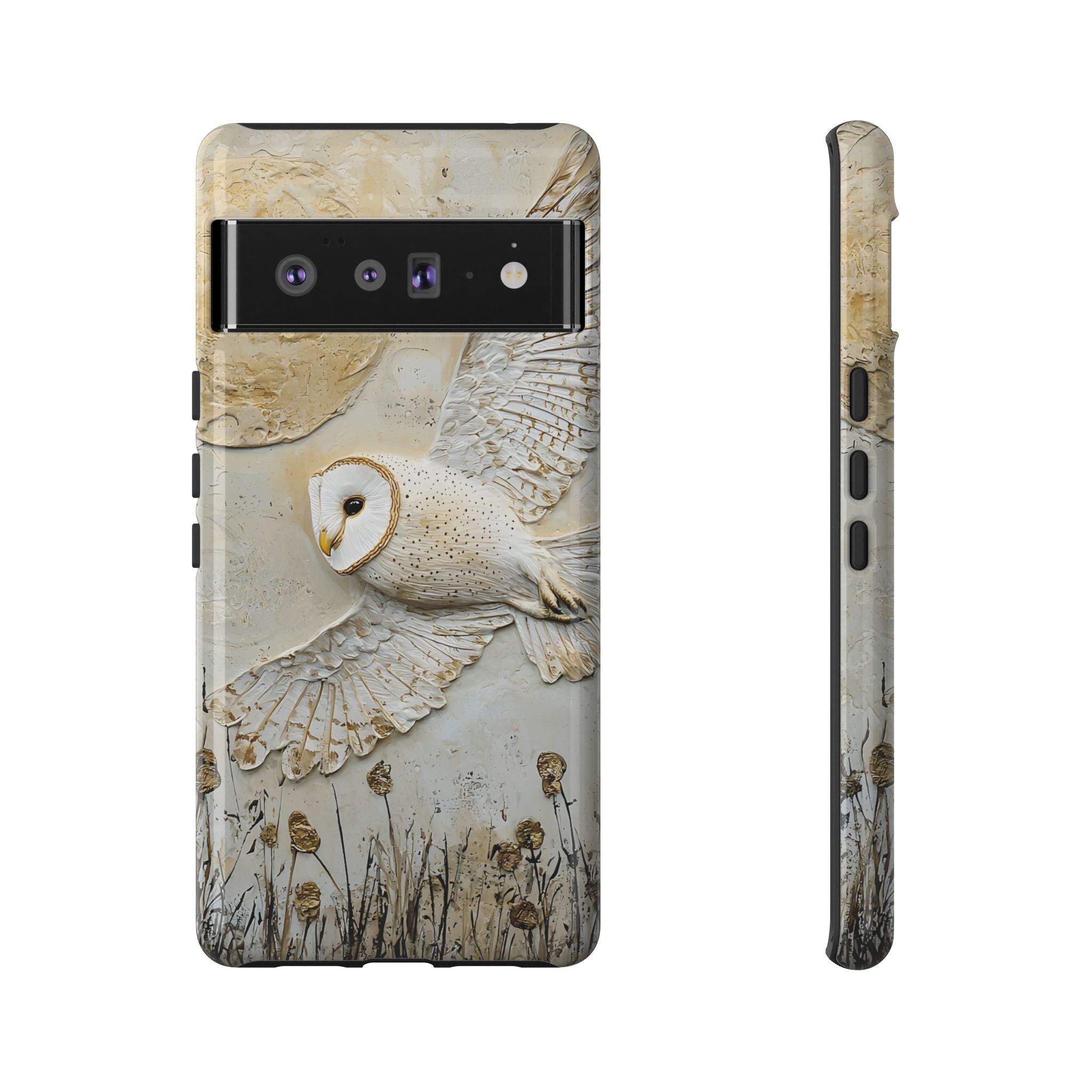 Barn Owl Google Pixel Case — Elegant Flying Owl Wildlife