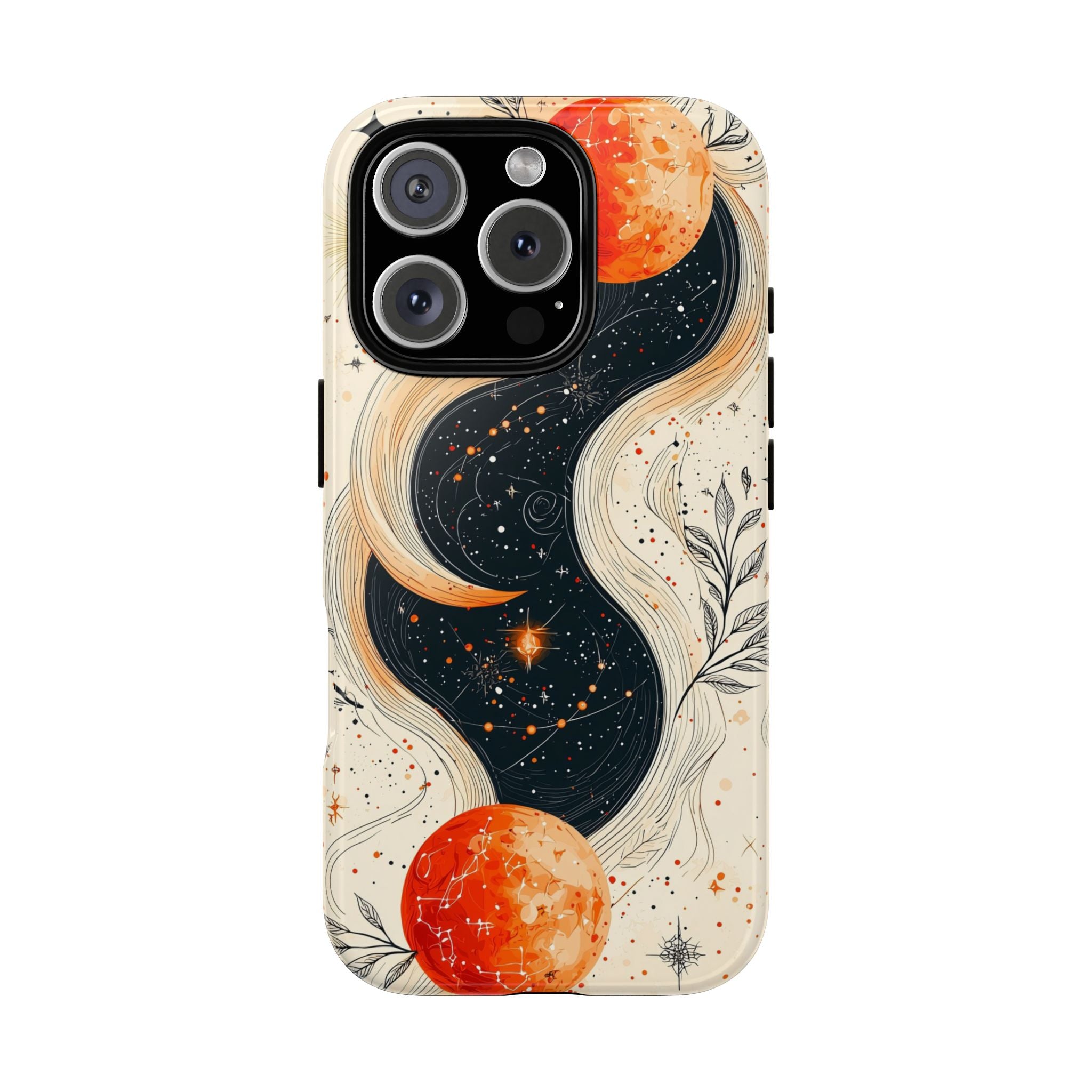 Astrology Galaxy iPhone Case | Red Moon Celestial